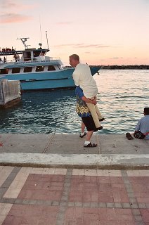 Chris taking the plunge!