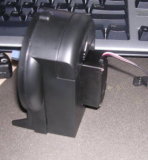 This is how the servo will look installed into the automatic fish feeder housring