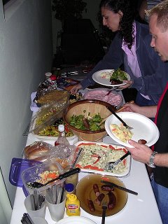 Part of the decicious spread for the night