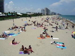 The beach wasn