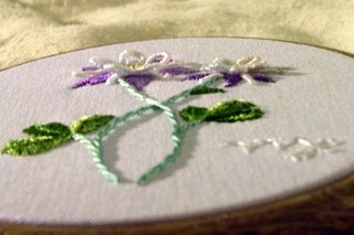 Brazilian Dimensional Embroidery Columbine Flower