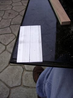 Flat stock marked and ready to cut.