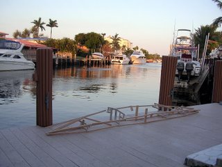 PakYak Frame and some real boats on the Fort Lauderdale Florida Intercoastal.
