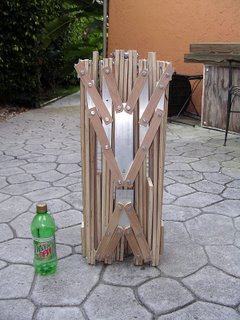 Folded up PakYak boat frame.