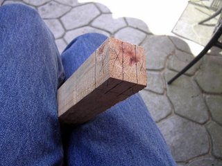 cut marks for making a tenon joint