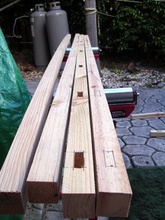 Mortise cut marks