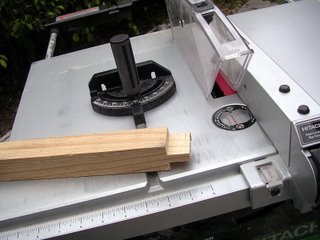 Tenon cut on a table saw