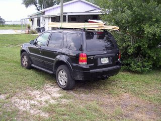 My New Ford Escape hauling wood.