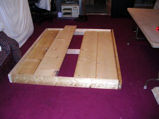 Rough assembly of queen sized bedframe
